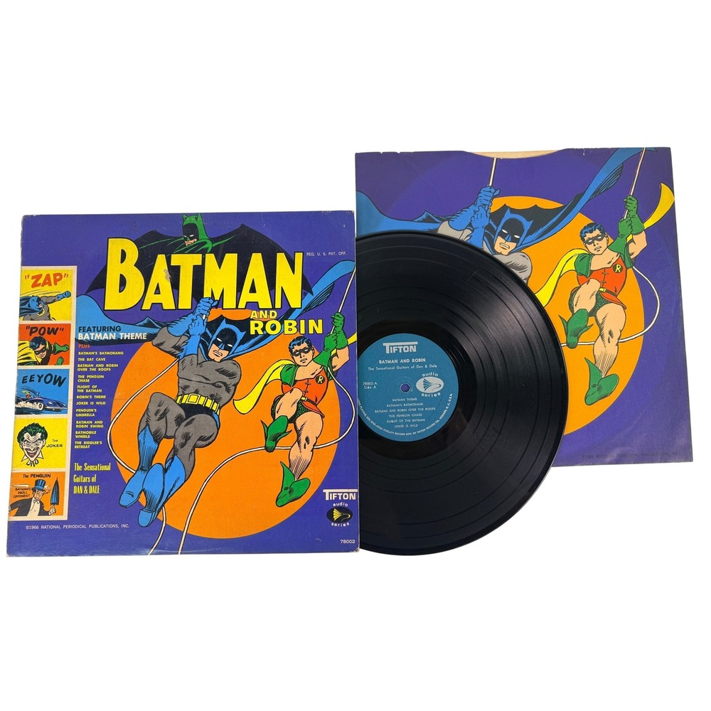 Batman and Robin LP The Sensational Guitars of Dan and Dale 1966 Tifton Vinyl LP